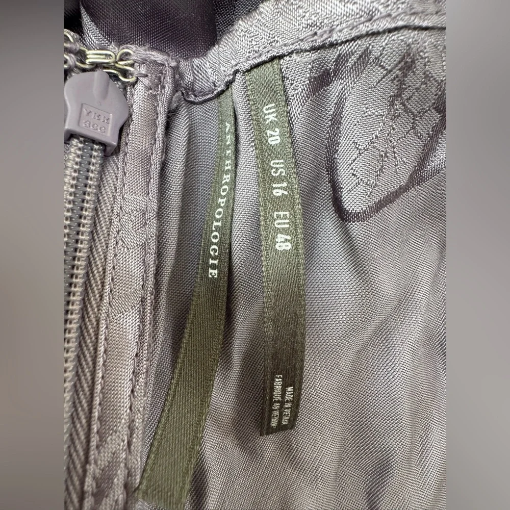 By Anthropologie Fringe Cowl Neck Jumpsuit Soft Violet size 16 NEW $198 - Picture 6 of 14